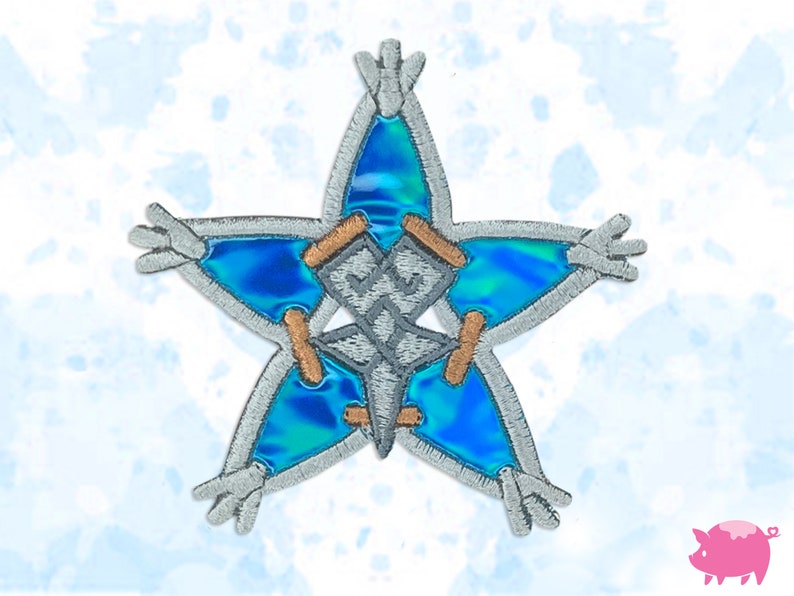 Kingdom Hearts Wayfinder Trio Holografisk Stryk-på Broderilapp bild 2