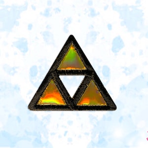 The Legend of Zelda Holographic Tri-Force Iron-On Embroidery Patch