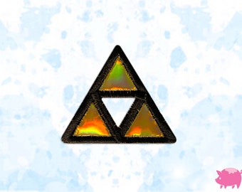 The Legend of Zelda Holographic Tri-Force Iron-On Embroidery Patch
