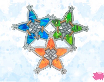 Kingdom Hearts Wayfinder Trio Holographic Iron-On Embroidery Patch