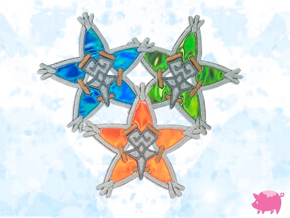 Kingdom Hearts Wayfinder Trio Holographic Iron-On Embroidery Patch