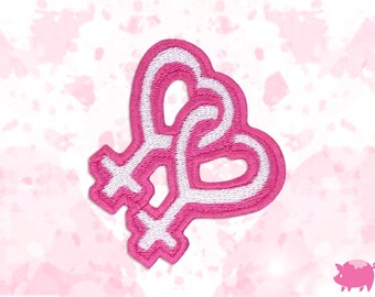 LGBT WLW Interlocking Venus Symbol Iron-On Embroidery Patch