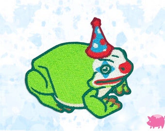 Frog Clown Embroidery Patch