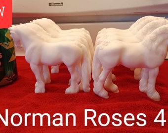 NEW Hartland horse Unpainted Norman with flowers by Laurie Jo Jensen