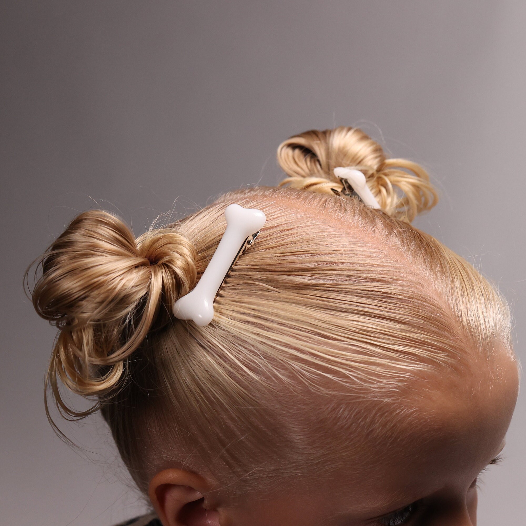 Bone Hair Clip Halloween Hair Clip Pigtail Clips Pebbles - Etsy