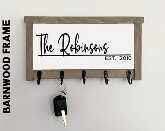 Personalized Minimalist Key Holder, Entryway Hook Hanger, Wall Hook Key Holder