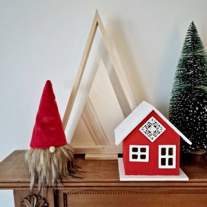 Velvet Sweedish Gnome | Handmade Christmas gift | Fetru Goblin | Christmas Gonk Nordic Sitting Xmas