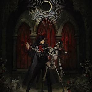 Danse Macabre | Podpisany, duży ilustrowany wydruk artystyczny