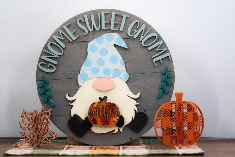 Gnome Welcome sign interchangeable, Gnome door hanger, Interchangeables, DIY gnome sign, Changeable Welcome sign, Cute Gnome decorations 