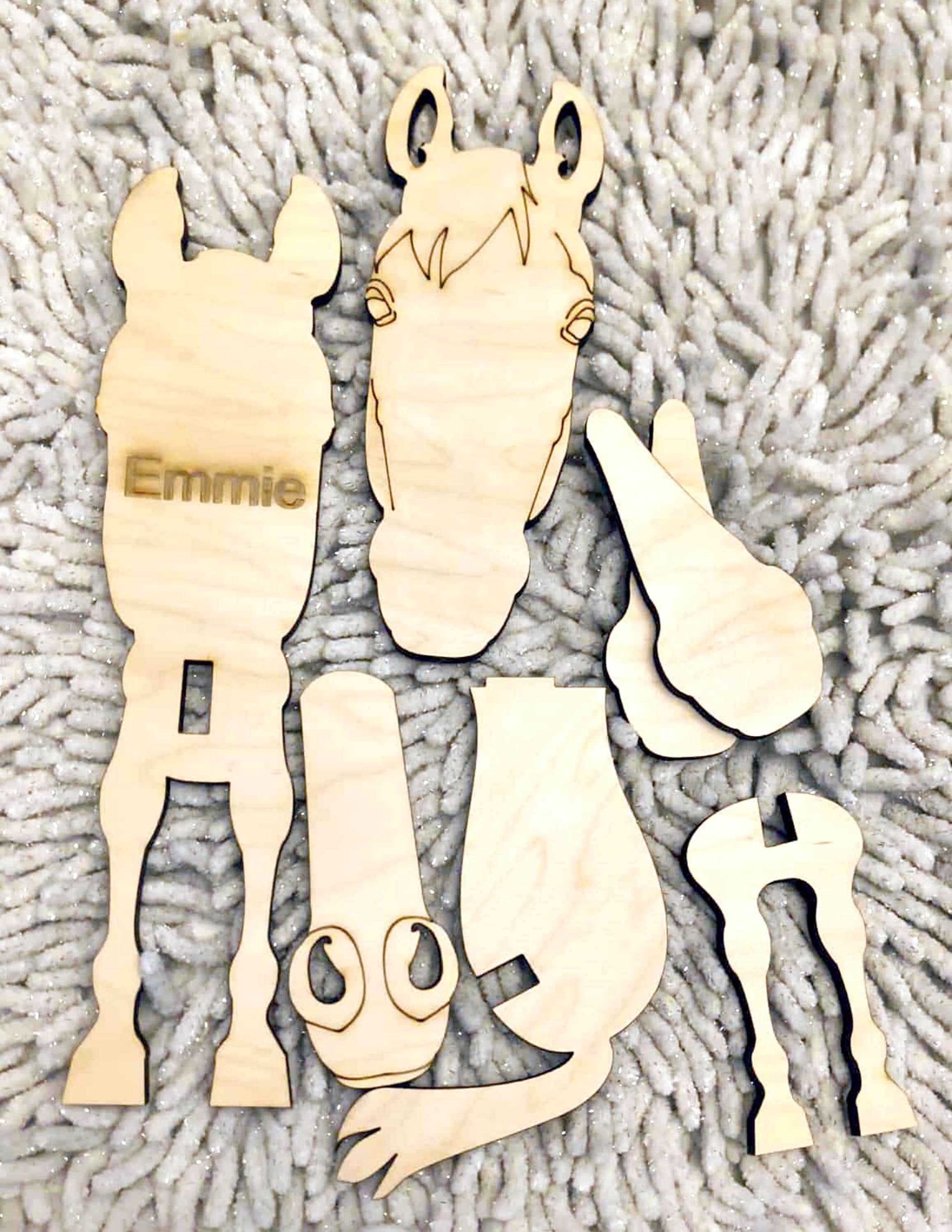 DIY Horse Glasses Stand Kit - Paint Your Own Wooden Eyeglass Holder Horse Lover Craft Gift, Personalized Horse Decor