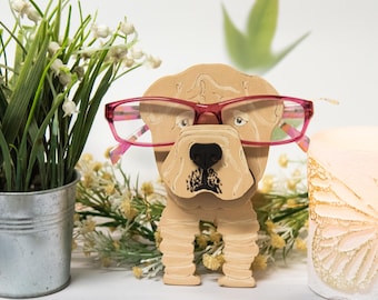 Sharpei mom eyeglasses holder / Wooden glasses stand custom pet decor Christmas gift idea - personalized present
