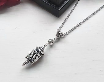 Victorian vintage lantern necklace made of stainless steel, gothic jewelry, Victorian jewelry,