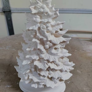 Ceramic ready to paint Holly Tree with Base