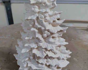 Ceramic ready to paint Holly Tree with Base