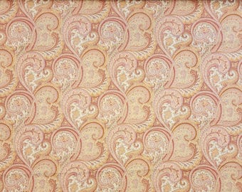 BRIANZA PAISLEY Cotton Remnant Fabric Hand Printed in Italy Exclusively for Lee Jofa