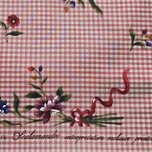 Scalamandre Exclusive Printed Design CAPRICE DES DAMES Silk Fabric Piece