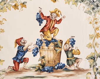 Scalamandre Fonthill LA VENDEMMIA Hand Printed Italian Cotton