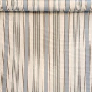 Lee Jofa 100% Silk Taffeta Striped Fabric Remnant In Ciel Blue / Ivory