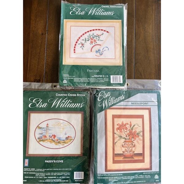 Elsa Williams Crewel Embroidery Kits Etsy