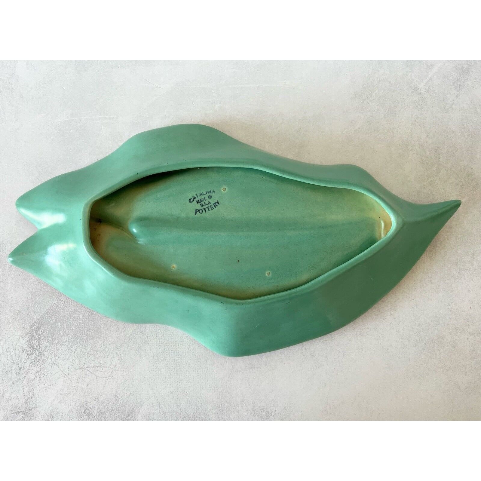 Large Catalina Pottery Gladding Mcbean Tray Dish Aqua - Etsy