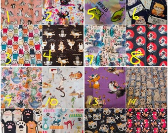 Mens/womens Medical Scrub Cap.  Cats avocado paws yoga sassy grumpy messy.   Pick fabric/style.