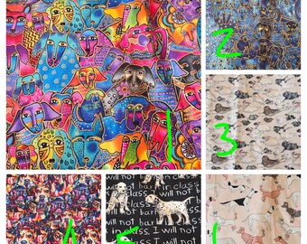 Mens/womens  Medical Scrub Cap.  Funny dogs pugs bark.   Not stretchy.    Choose fabric/style.