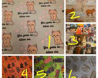 Mens/womens medical scrub cap: sarcastic funny capybara memes flying monkeys circus zombies.  Choose fabric/style.