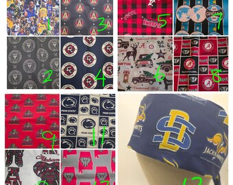 Mens womens Medical Scrub Cap.   Soccer futball sports teams Alabama.    Choose fabric style.