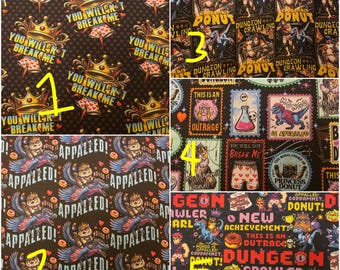 Men's/women's  Medical Scrub Cap/Hat.   Dcc funny anime.    Not Stretchy.  Choose fabric/style.