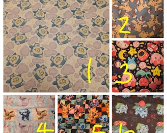 Mens/womens Medical Scrub Cap/Hat.  Anime poke catch them all!  All Soft stretchy fabrics.  Choose fabric/style.