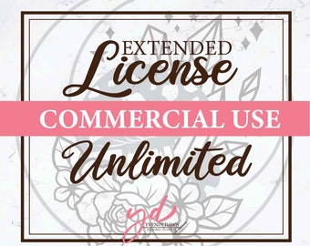Extended License Commercial Use | Unlimited Usage | One Time Payment | Svg License