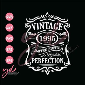 30th Birthday Vintage 1995 Design (Digital Download)