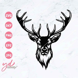 Buck Head Svg | Deer Hunting Svg | Deer Head Svg | Deer Hunting Clipart | Deer Svg | Deer Hunting Clipart | Cutting Files | Png