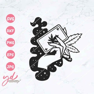 Weed Card Svg Png / Ace Weed Svg / Hand with Weed Joint Svg / Stoner Card Svg / Smoking Weed Marijuana Cannabis Svg / 420 Weed Joint Svg Png