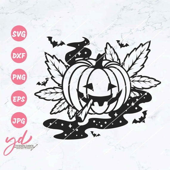Pumpkin Smoking Weed Svg Png Weed Stoner Halloween Svg - Etsy