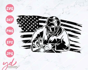 American Welder SVG: Patriotic Welding Design (Digital Files)