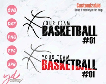 Basketball Svg | Basketball Team Shirt Design | Sports Svg | Basketball Outline | Basketball Team Svg | Basketball Player Template Svg | Png