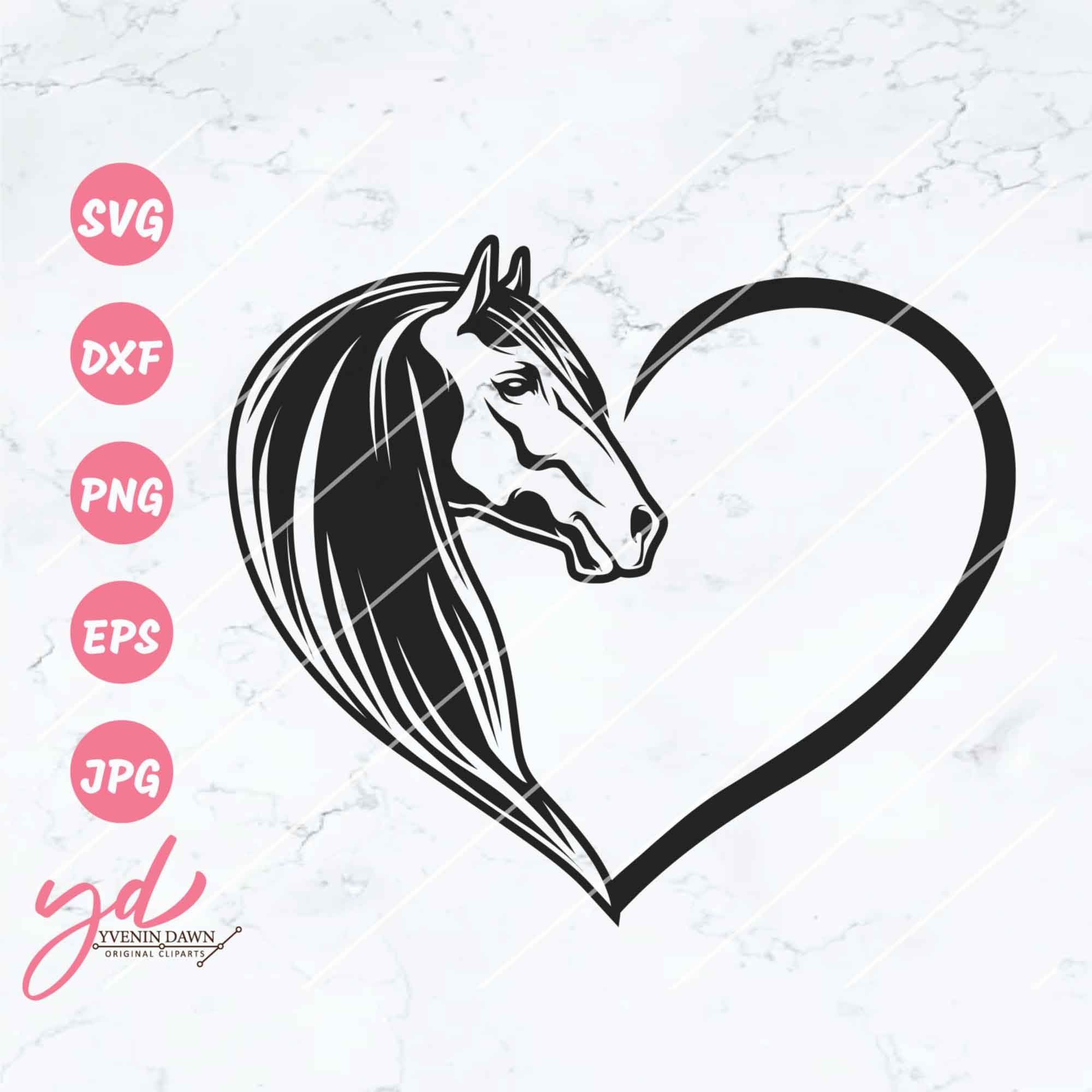 Horse Head Heart Tattoo