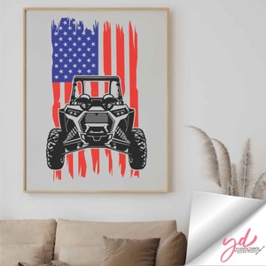 USA Flag ATV SVG: Offroad Vehicle Clipart (Digital Files) image 7