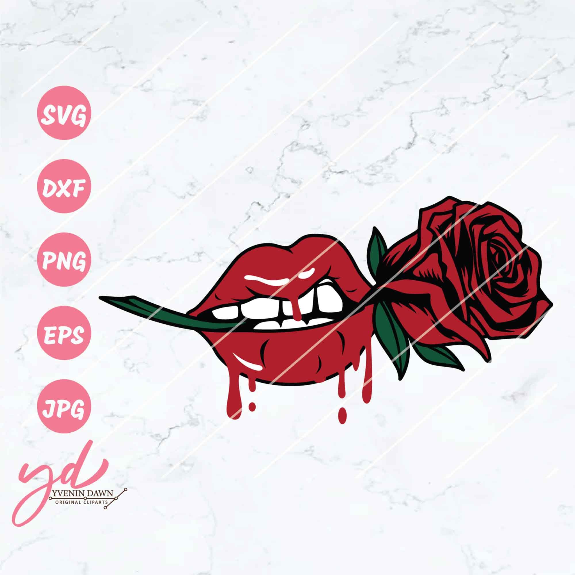 Dripping Lips LV Pink INSTANT DOWNLOAD print file PNG – BB Digital