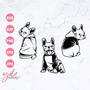 French Bulldog Svg | Frenchie Clipart Print | Bulldog breed Svg | Frenchie svg | funny dog clipart | pet face png | Cricut Cutting Files