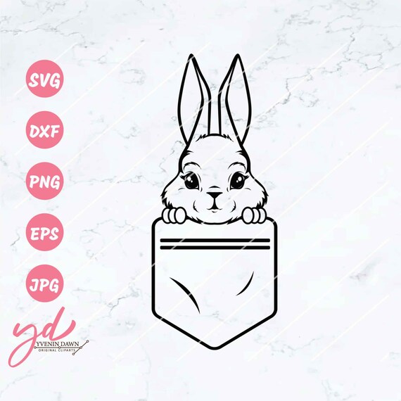 Bunny in a Pocket Svg Bunny Svg Pocket Svg Rabbit Svg | Etsy