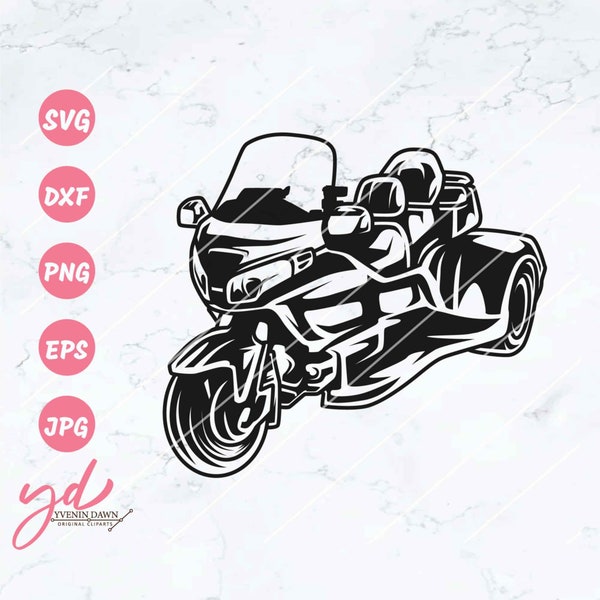 Trike Motorcycle Svg | Trike Motorcycle Png | Motorcycle Svg | Trike Motorcycle Svg ||Motorcycle Png Illustration Clipart Vector Cut Files