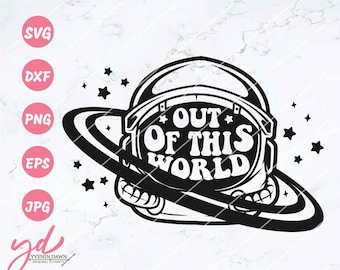 Astronaut Helmet SVG: Out of This World Galaxy Design (Digital Files)