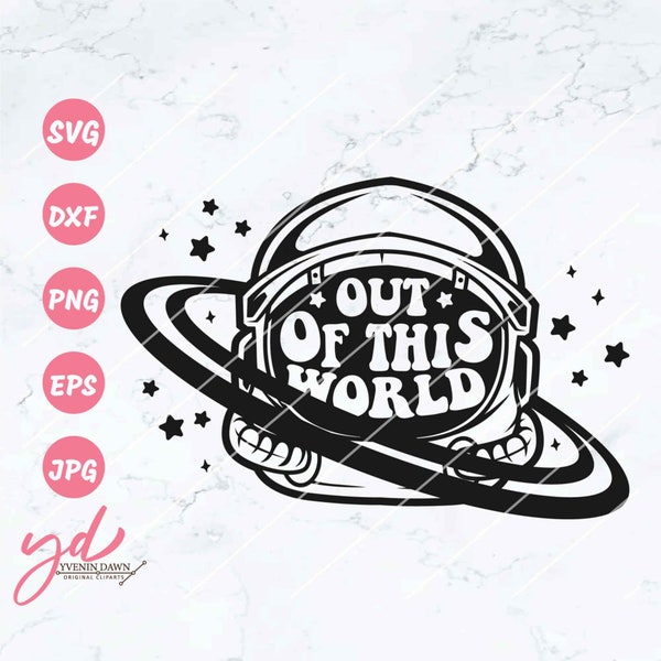 Out of this World Svg Png | Astronaut Helmet Svg | Planet Svg | Saturn Space Theme Galaxy Celestial Planet Svg | Science Teacher Svg Png Eps