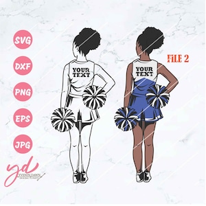 Cheerleader Svg | Customized Layered Color | Cheerleading Svg | Customize High School Cheer | Girls Pom Dance | Cheer Mom Svg | Personalized