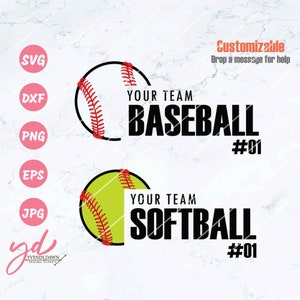 Honkbal Svg | Softbal Svg | Shirtontwerp honkbalteam | Sport-svg | Softbal team Svg | Honkbal softbal speler sjabloon Svg | Png-eps