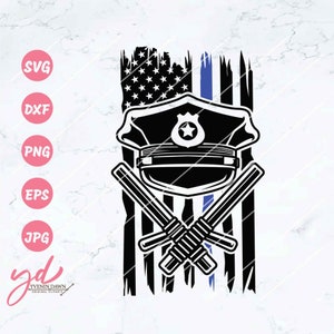 US Police Svg | Police Dad Svg | Dadlife Svg | Police Svg | American Police | Thin Blue Line | Police Officer svg | Distressed Flag | Png
