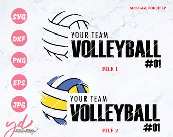 Volleyball Team SVG: Shirt Design Template (Digital Download)