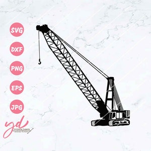 Crane svg | Construction Truck svg | Construction Svg | Heavy Equipment svg | Building Build Builder | Crane Operator Svg | Crane Png Dxf